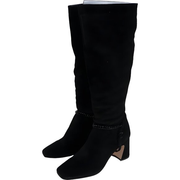 Sanctuary Electric Knee High Suede Boots Black Women's US 8.5M - Picture 2 of 6